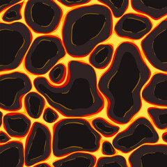 Illustration of stone and lava pattern, vector source design