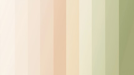Fototapeta premium Gradient color palette features subtle transitions between numerous shades of green, beige, and cream, creating a calm and elegant aesthetic