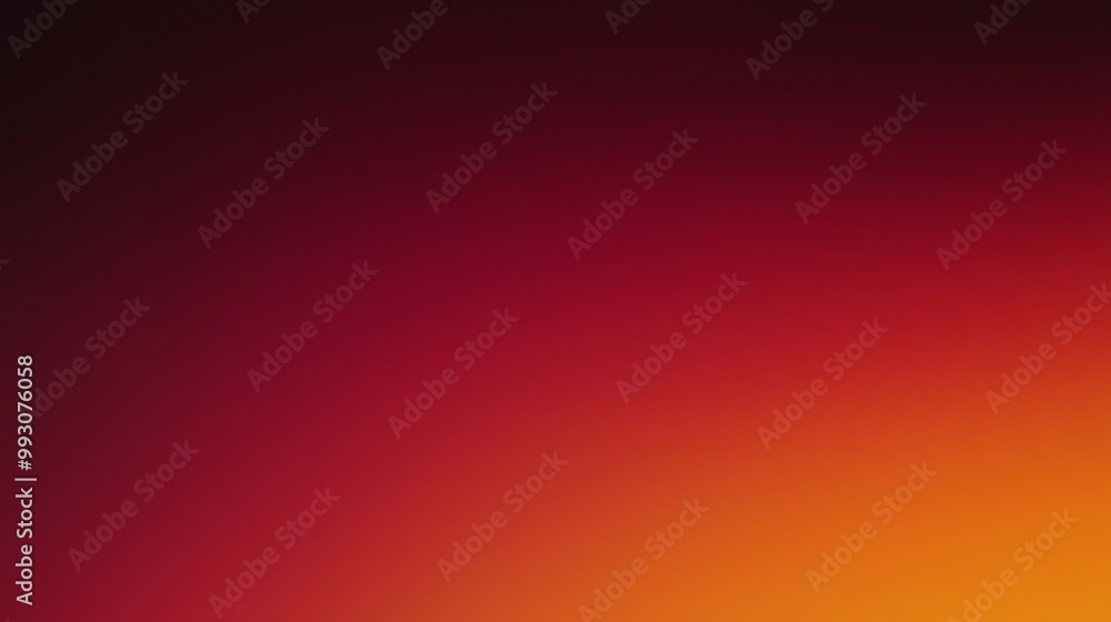 Poster abstract background blending dark red colors into orange and yellow, simple and minimalist design wi
