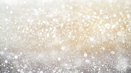 Obraz premium Abstract blurred silver and gold glitter background with beautiful bokeh effect, perfect for adding a touch of elegance and sparkle to holiday designs