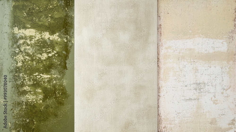Poster captivating mix of three colored plasters create vintage abstract background with grungy vibe. perfe