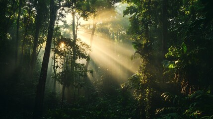 Obraz premium Vibrant Green Foliage Closeup with Textured Leaves in Natural Light and Detailed Vein-generative ai