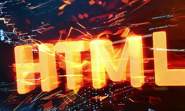 Video of a HTML Code Close-Up Display, Highlighting Web Development and Programming Languages for Modern Websites