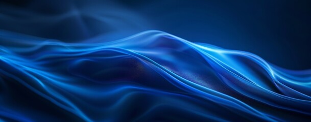 Abstract Blue Waves Smooth Line Background