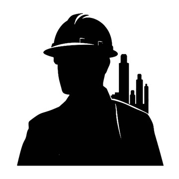 recommend clip art: Engineer at Work Silhouette Vector Illustration Transparent Background