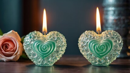 heart shaped candle