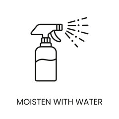 Wet and moisten, vector line icon with editable stroke