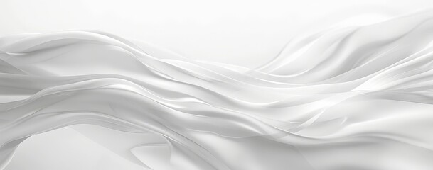 Abstract White Fabric Drapery