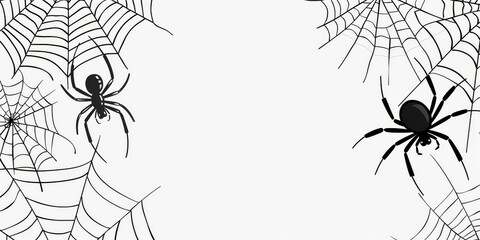 Festive Halloween Banner with Spooky Font and Silhouettes, Ideal for Vector Art and Advertising