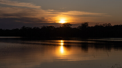 Sunset over Lake Cargelligo, NSW, Australia