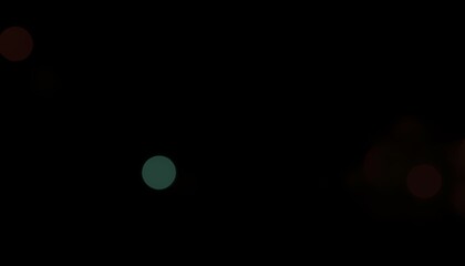 Vintage Dark Background with Grainy Texture and Light Leaks, Cinematic Bokeh Floating in the Scene