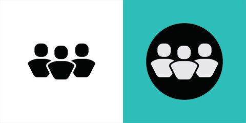 Group of people or group of users. Group icon, people icon set in trendy flat style