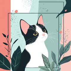 Cute Cat Portrait.