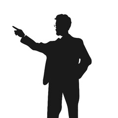 Male Teacher Silhouette Vector Illustration Transparent Background