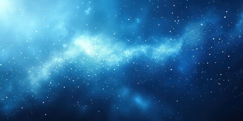 Obraz premium Blue Glowing Background with White Particles