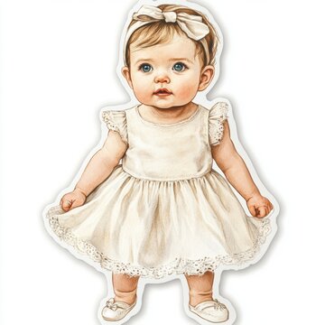 recommend clip art: Baby Girl in Dress.