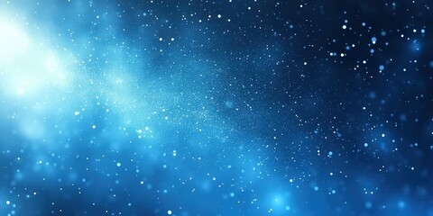 Obraz premium Blue Glowing Light with White Particles Background