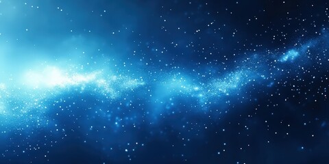 Fototapeta premium Blue Background with Light Particles in Motion