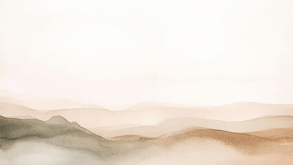 Abstract horizontal watercolor background. Hand drawn vector texture. Brush stroked painting pastel color watercolour