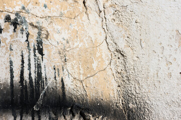 close-up view of grey and white weathered concrete wall texture