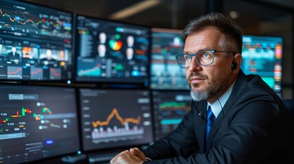 Business Professional in Modern Video Call Setup