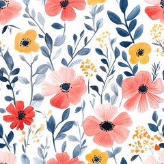Watercolor Floral Pattern.