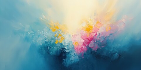 Naklejka premium Abstract Oil Painting Emphasizing Light and Shadow