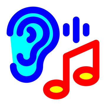 recommend clip art: listen music, listen song, listening, music, song, audio, entertainment filled color outline