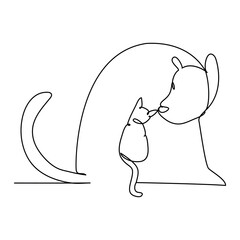 Cat & dog line art 08. Good use for symbol, logo, web icon, mascot, coloring book, sign, or any design you want
continuous line drawing vector illustration of dog and cat, Continuous one line art 