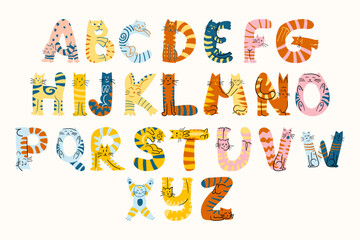 Cat Letter Alphabet Set