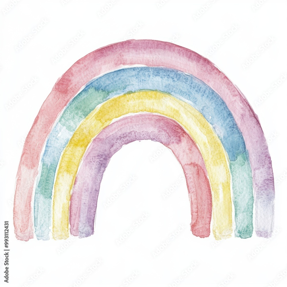 Wall mural Watercolor Rainbow.