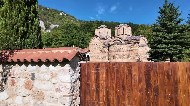 Amazing view of Medieval Poganovo Monastery of St. John Theologian, Serbia