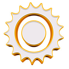 Sun Icon Vector Logo, Brightness and Solar Energy Symbol PNG