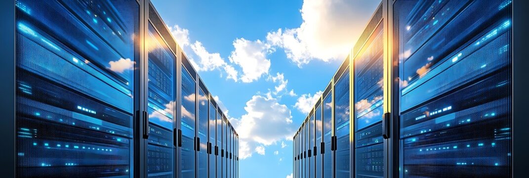 Server Room Network Illustration