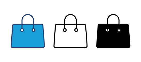 Shopping bag icon vector. shopping icon vector