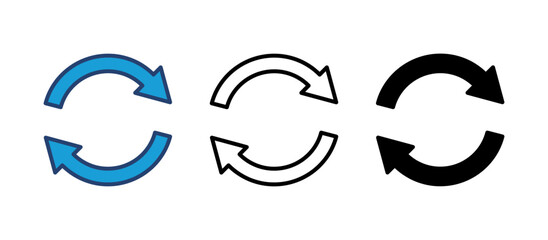 Refresh icon vector. Reload icon vector. Update icon.