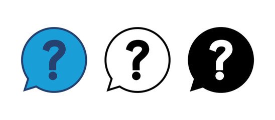 Question icon vector. question mark icon vector.