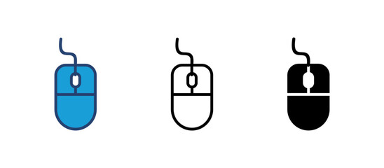 Mouse icon vector. click icon vector. pointer icon vector.