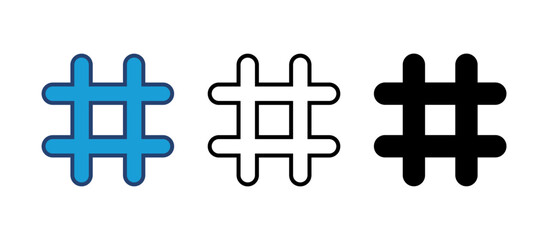 Hashtag icon vector. hashtag symbol