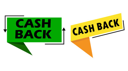 Emblem cashback isolated on white