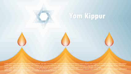 Fototapeta premium Yom Kippur template, vector Illustration. Jewish Holiday Decorative Design Suitable for Greeting Card, Poster, Banner, Flyer. Israel Holiday for Judaism.