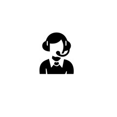 Contact us line vector icon