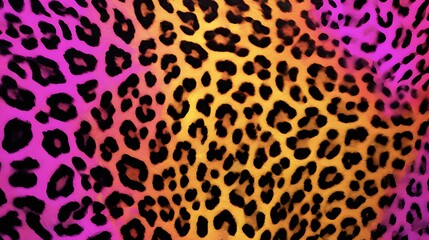 Obraz premium leopard print cat spots brown background stylish design