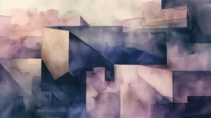 abstract watercolored artistic illustration with faded color scheme