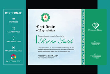 Elegant certificate of achievement template