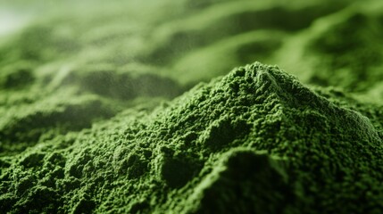 Green Superfood Powders on Textured Surface