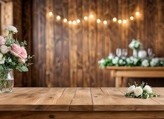 Fototapeta premium bouquet of white flowers bokeh 