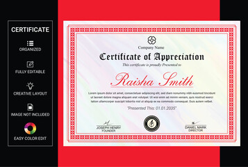 Elegant certificate of achievement template