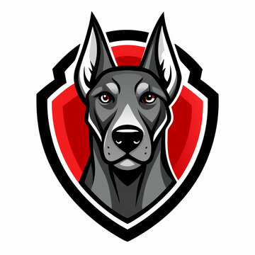 recommend clip art: Unique Great Dane Dog Monogram | High-Quality Pet Branding Emblem for Graphics Ads and Posters