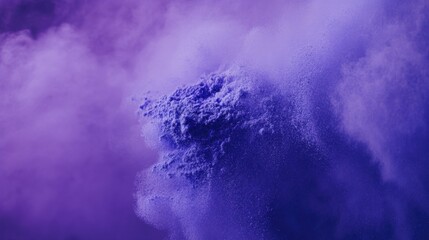 Naklejka premium Vibrant Butterfly Pea Powder Dust in Blue Hue